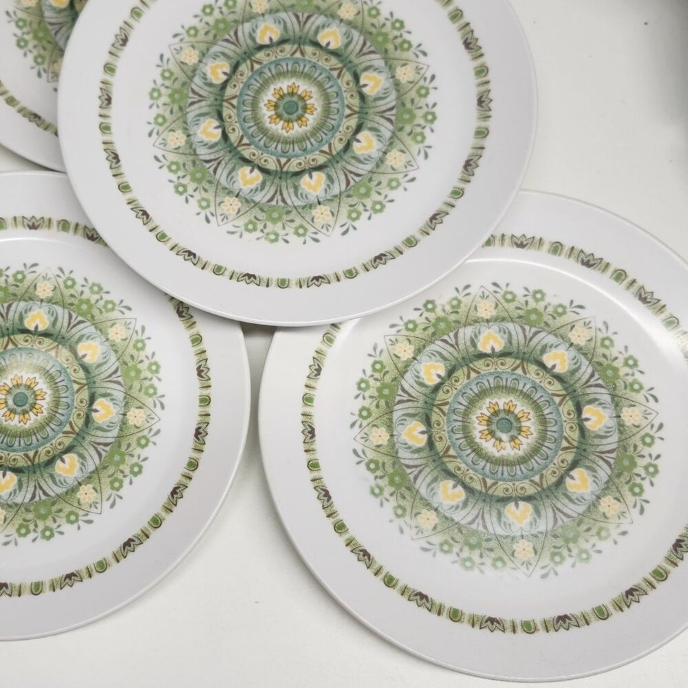 Noritake Progression Palos Verde 8" Lunch Salad Plates Mid Century Style Japan - Picture 3 of 7